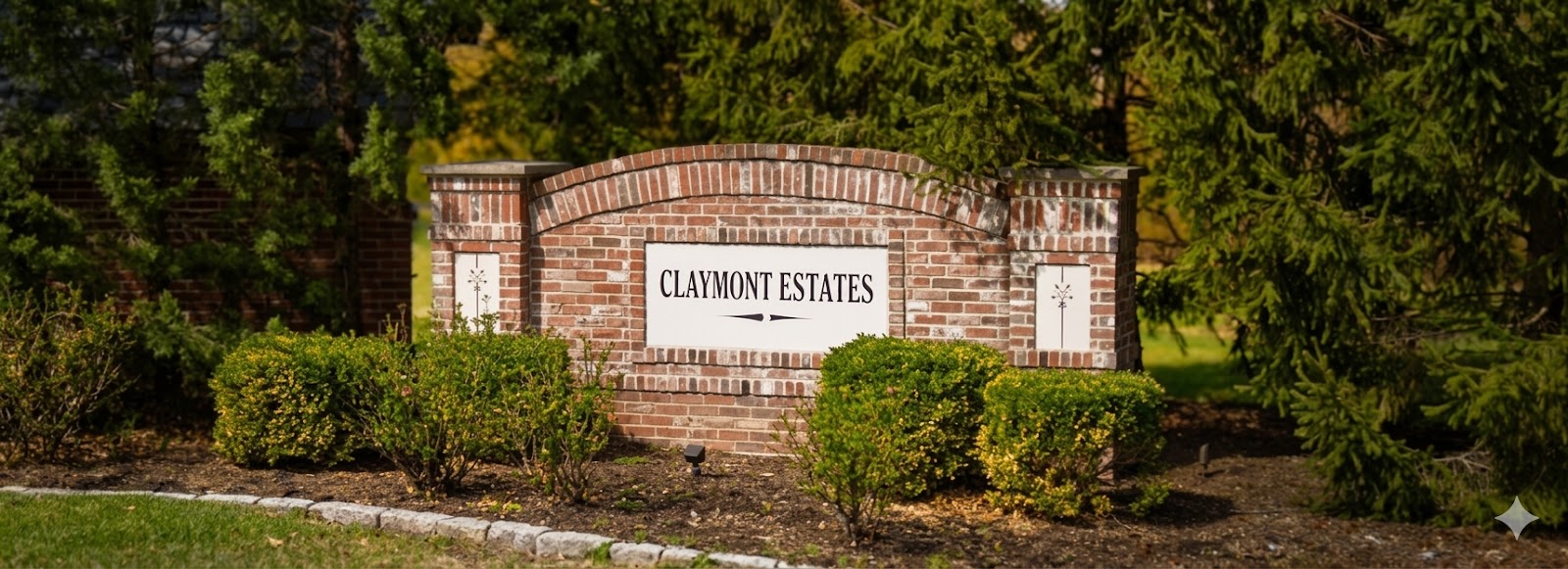 Claymont Estates entrance sign